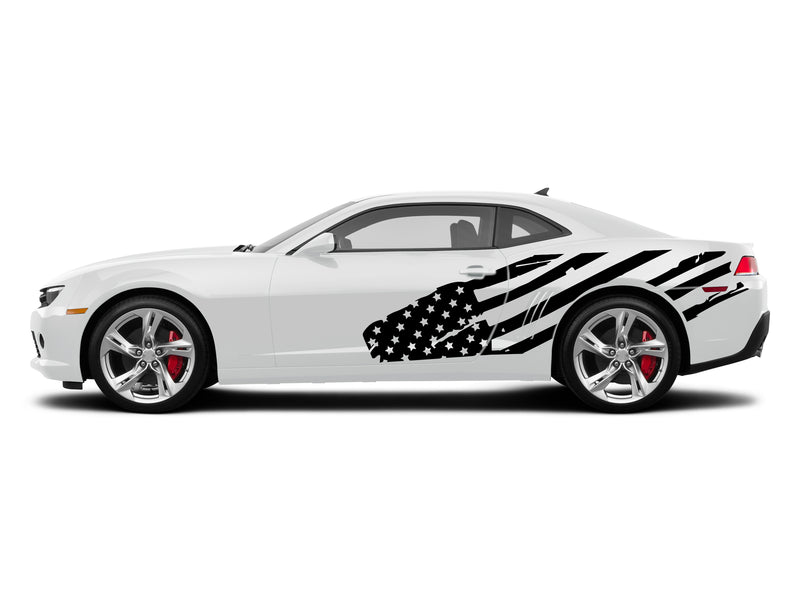 Flag USA graphics stickers decals for Chevrolet Camaro 2010-2015