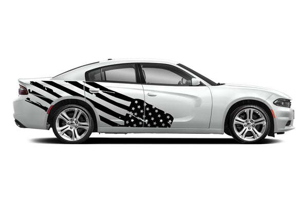 Flag USA side graphics stickers decals for Dodge Charger