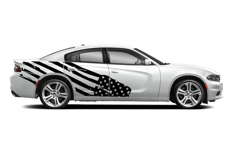 Flag USA side graphics stickers decals for Dodge Charger