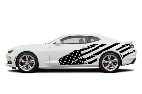 Flag USA side graphics stickers decals for Chevrolet Camaro