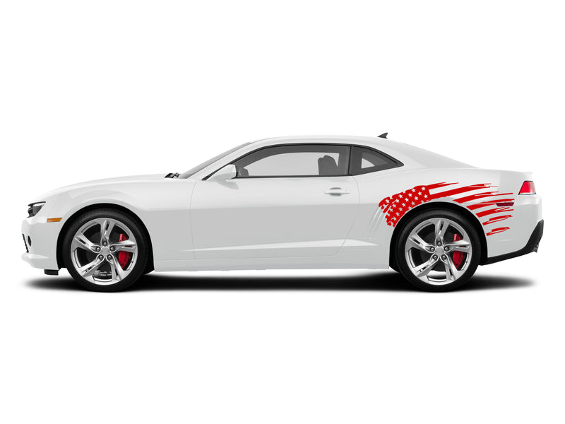 Flag USA back graphics stickers decals for Chevrolet Camaro 2010-2015