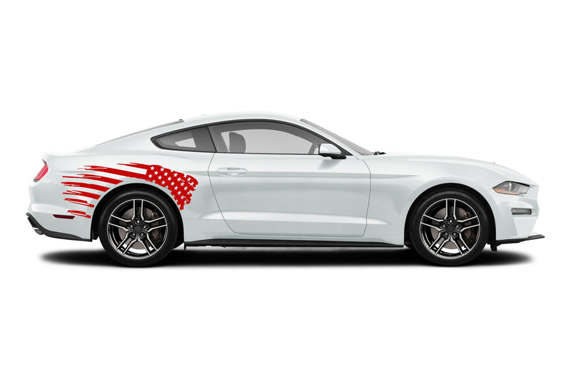 Flag USA back side graphics stickers decals for Ford Mustang