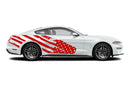 Flag USA side graphics stickers decals for Ford Mustang
