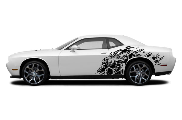 Furious hornet side graphics stickers decals for Dodge Challenger