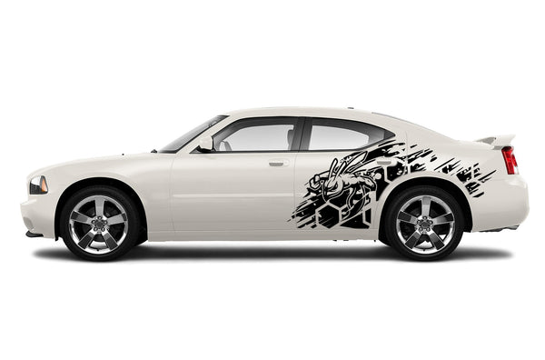 Furious hornet side graphics stickers decals for Dodge Charger 2006-2010
