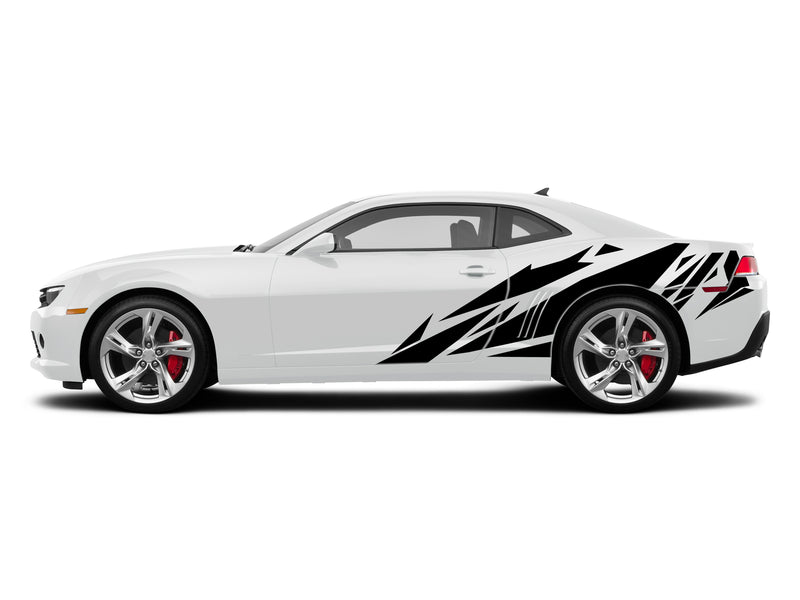 Geometric patterns side graphics, decals compatible with Chevrolet Camaro 2010-2015