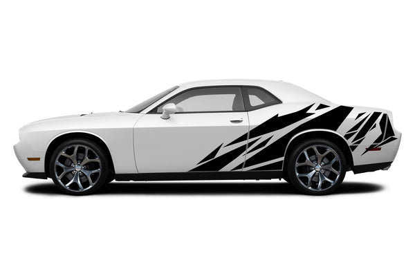 Geometric patterns side graphics stickers decals for Dodge Challenger