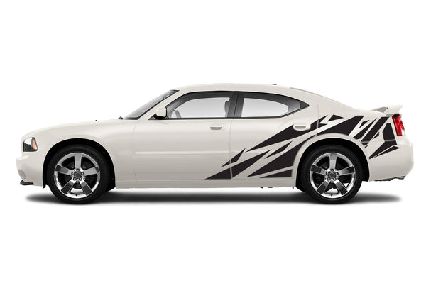 Geometric patterns side graphics decals for Dodge Charger 2006-2010