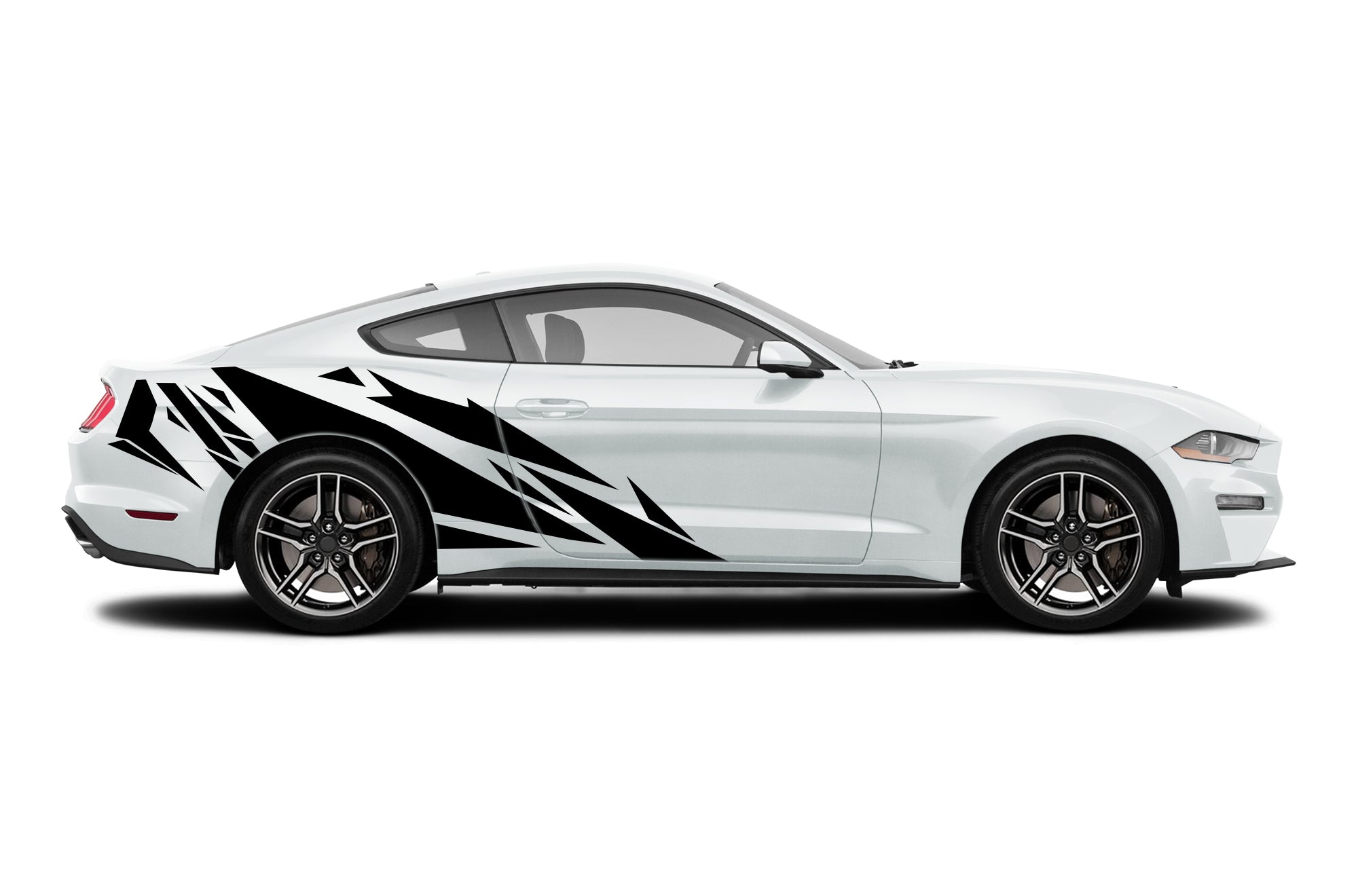 Geometric patterns side graphics decals for Ford Mustang 2015-2023