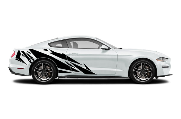 Geometric patterns side graphics stickers decals for Ford Mustang