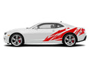 Geometric patterns side graphics, decals compatible with Chevrolet Camaro 2010-2015