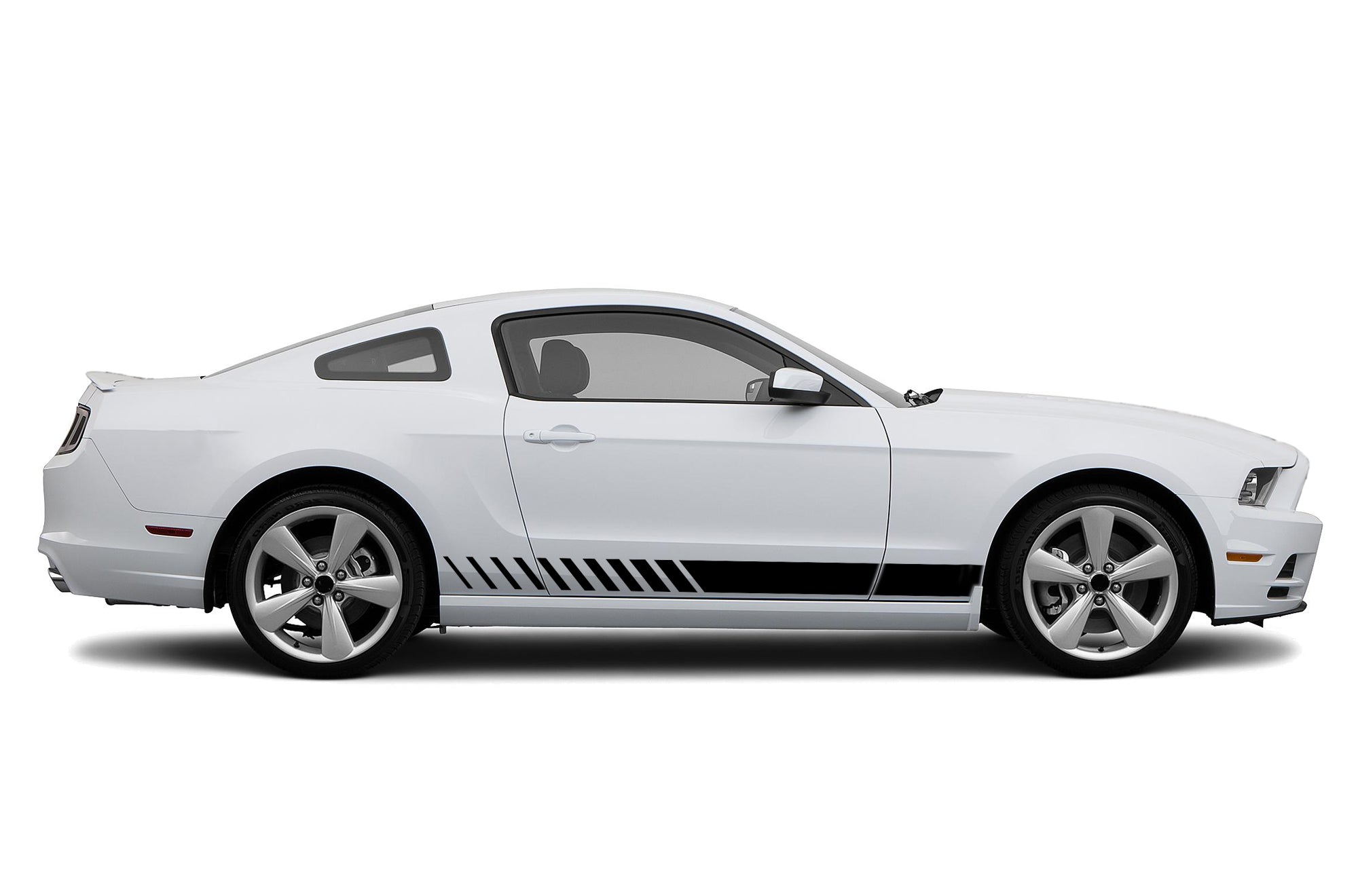Lower side racing stripes graphics decals for Ford Mustang 2010-2014