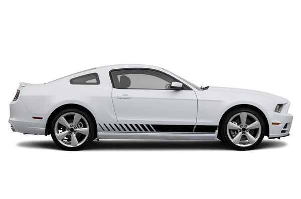Lower side racing stripes graphics decals for Ford Mustang 2010-2014
