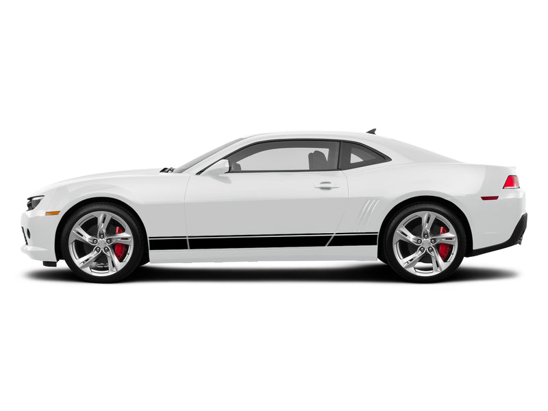 Lower road stripes graphics decals for Chevrolet Camaro 2010-2015