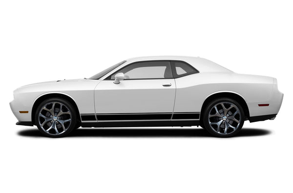 Lower road stripes graphics decals for Dodge Challenger