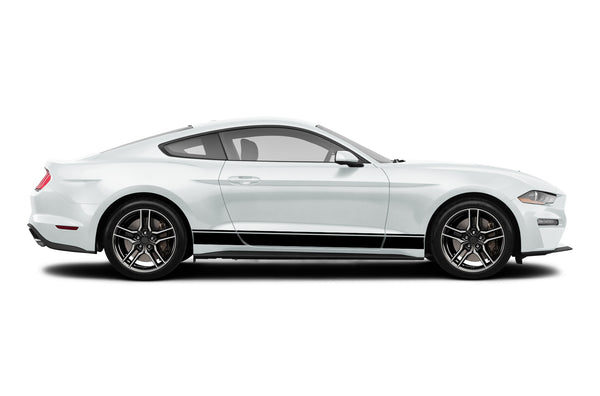 Lower side road stripes graphics decals for Ford Mustang