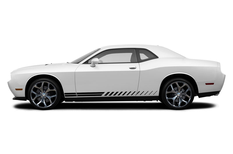 Lower rush stripes graphics decals for Dodge Challenger