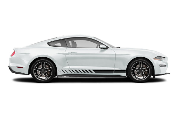 Lower side rush stripes graphics decals for Ford Mustang