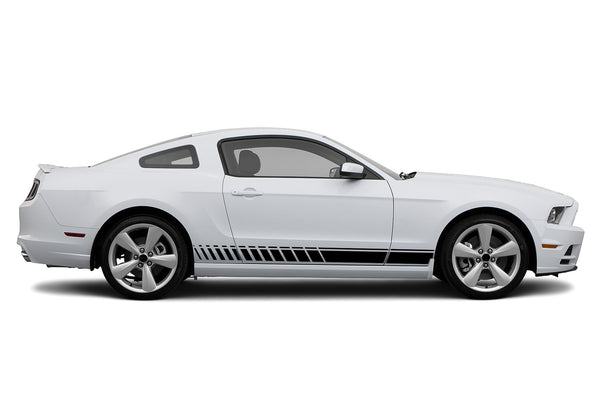 Lower side speed stripes graphics decals for Ford Mustang 2010-2014