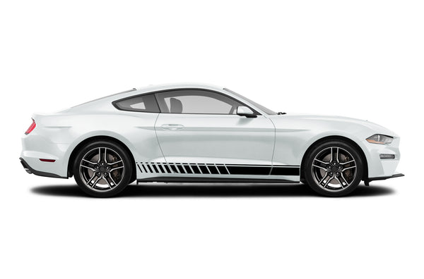 Lower side speed stripes graphics decals for Ford Mustang