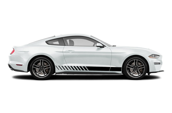 Lower side racing stripes graphics decals compatible with Ford Mustang