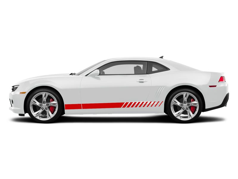 Lower racing stripes graphics decals for Chevrolet Camaro 2010-2015