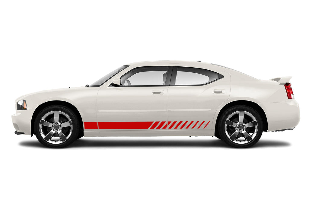Lower Style Decals Lower racing stripes graphics decals for Dodge Charger 2006-2010