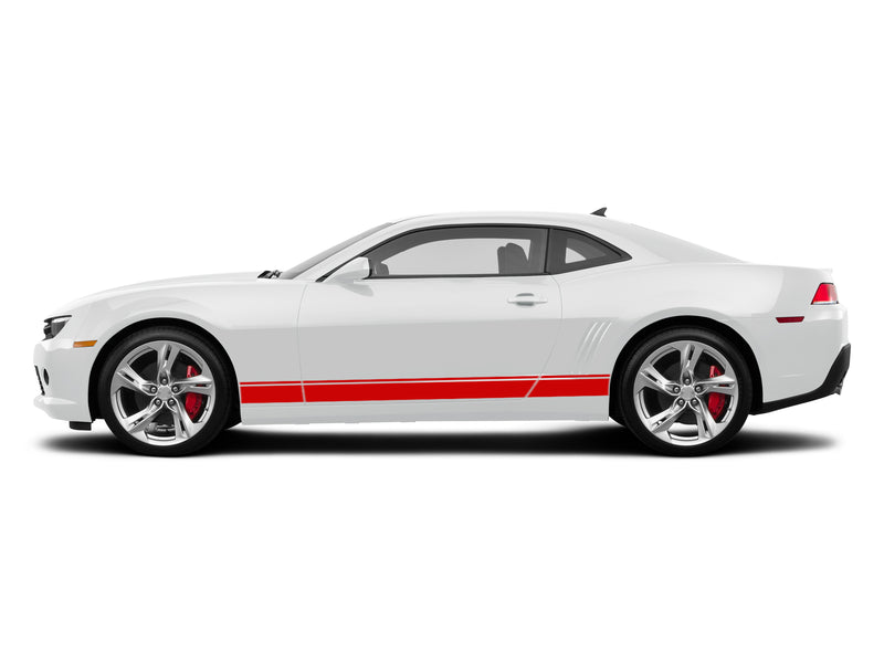 Lower side road stripes graphics decals compatible with Chevrolet Camaro 2010-2015
