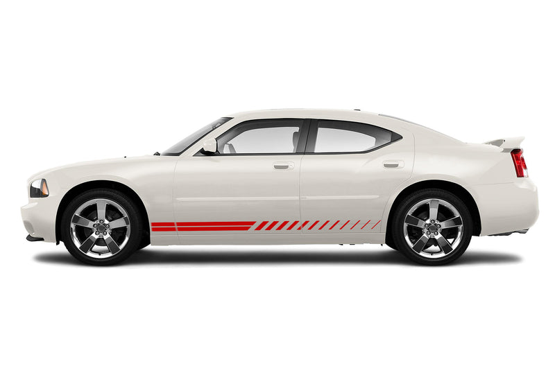 Lower rush stripes graphics decals for Dodge Charger 2006-2010