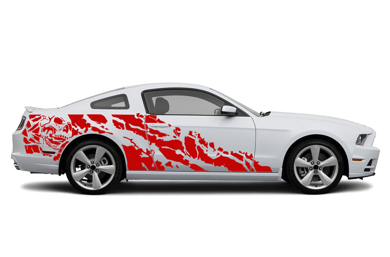 Nightmare side graphics stickers decals for Ford Mustang 2010-2014