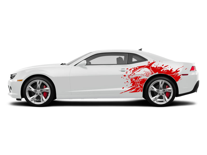 Shark jaws graphics stickers decals for Chevrolet Camaro 2010-2015