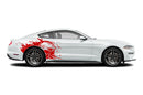 Shark jaws side graphics stickers decals for Ford Mustang
