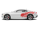 Tattered American flag graphics decals for Chevrolet Camaro 2010-2015