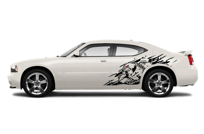 Wild bear side graphics stickers decals for Dodge Charger 2006-2010