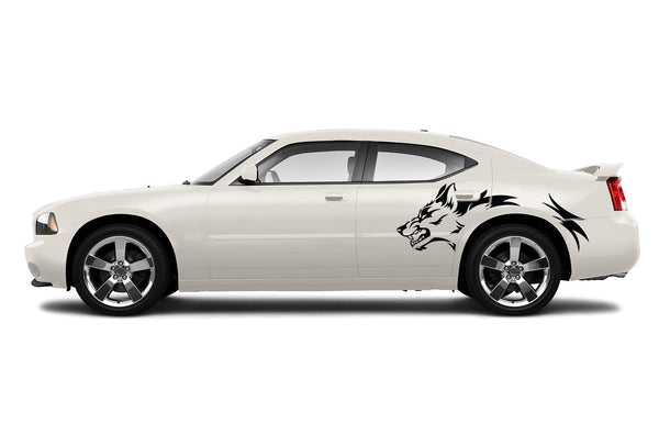 Wild coyote side graphics stickers decals for Dodge Charger 2006-2010