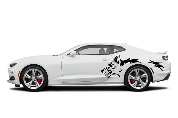 Wild coyote side graphics stickers decals for Chevrolet Camaro