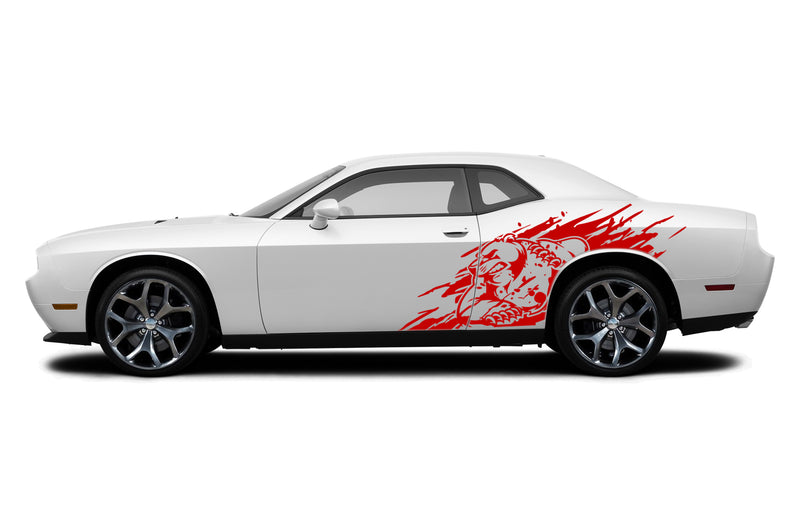 Wild bear side graphics stickers decals for Dodge Challenger