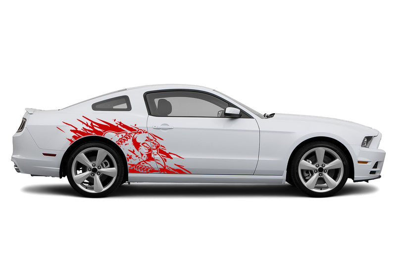 Wild bear side graphics stickers decals for Ford Mustang 2010-2014